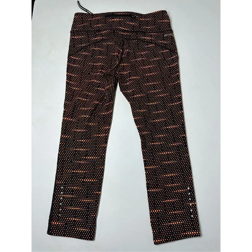 Nike Women's Dri Fit Epic Run Printed Capri Black/Orange Size M